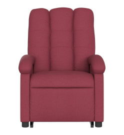 Fauteuil inclinable électrique rouge bordeaux tissu