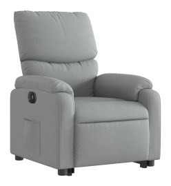 Fauteuil inclinable électrique gris clair tissu