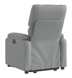 Fauteuil inclinable électrique gris clair tissu