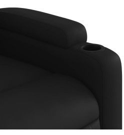 Fauteuil inclinable de massage Noir Similicuir