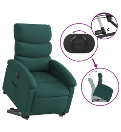 Fauteuil inclinable électrique vert foncé tissu