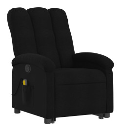 Fauteuil de massage inclinable Noir Tissu