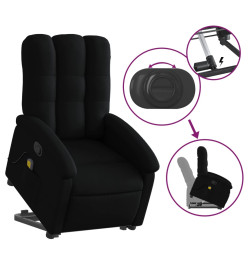 Fauteuil de massage inclinable Noir Tissu