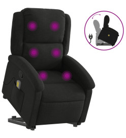 Fauteuil de massage inclinable Noir Tissu