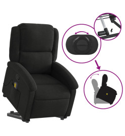 Fauteuil de massage inclinable Noir Tissu