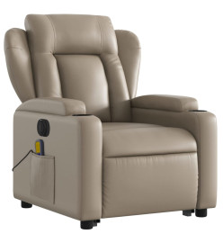 Fauteuil inclinable de massage électrique cappuccino similicuir