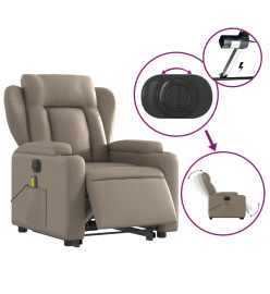 Fauteuil inclinable de massage électrique cappuccino similicuir