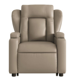 Fauteuil inclinable de massage électrique cappuccino similicuir