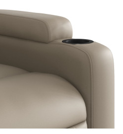 Fauteuil inclinable de massage électrique cappuccino similicuir