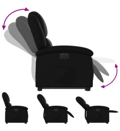 Fauteuil inclinable électrique noir similicuir