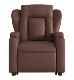 Fauteuil inclinable de massage électrique marron similicuir