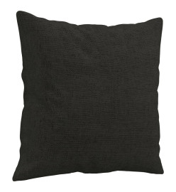 Ensemble de canapés 3 pcs avec coussins noir tissu