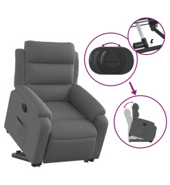 Fauteuil inclinable électrique gris foncé tissu