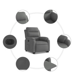 Fauteuil inclinable électrique gris foncé tissu