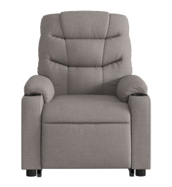 Fauteuil inclinable de massage électrique Taupe Tissu