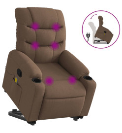 Fauteuil de massage inclinable Marron Tissu