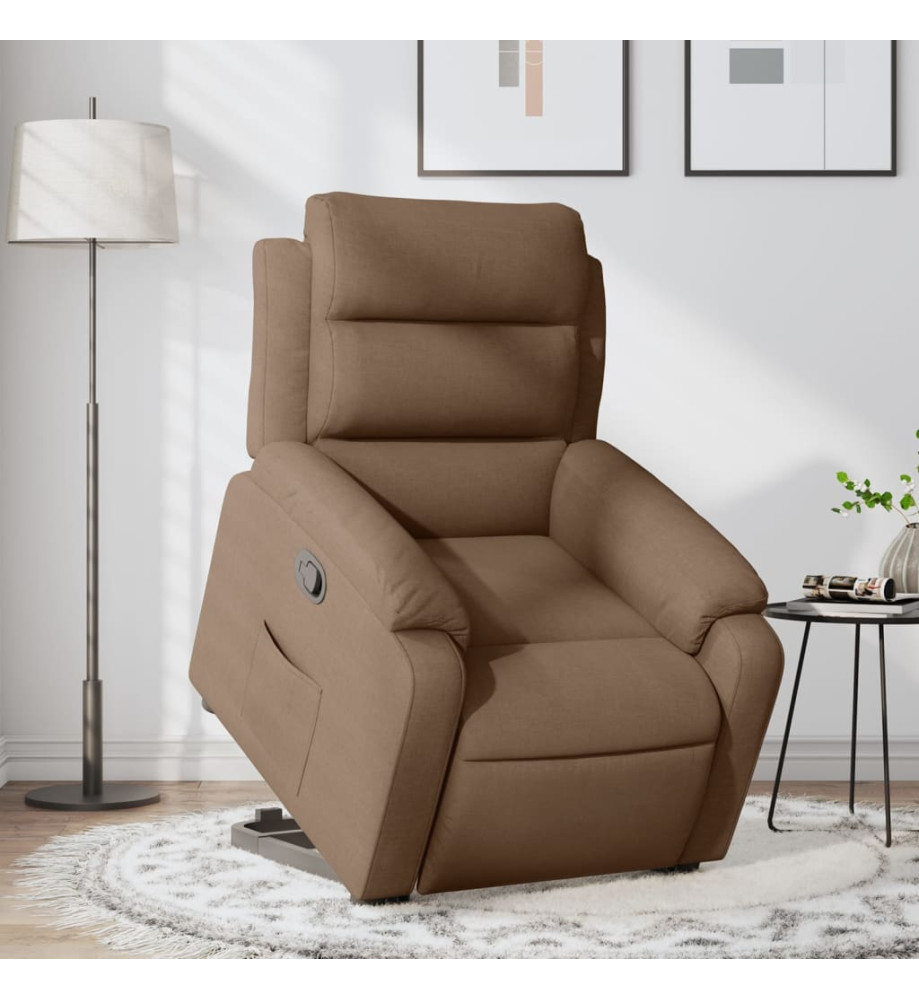 Fauteuil inclinable Marron Tissu