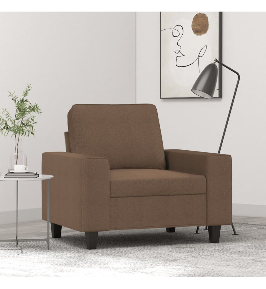 Fauteuil Marron 60 cm Tissu