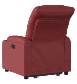 Fauteuil inclinable de massage électrique rouge bordeaux