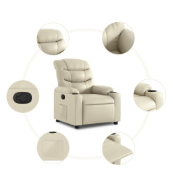 Fauteuil inclinable Crème Similicuir