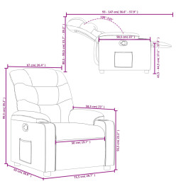 Fauteuil inclinable Gris Similicuir