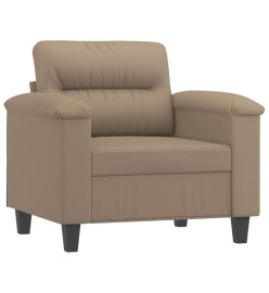 Fauteuil avec repose-pied Cappuccino 60 cm Similicuir