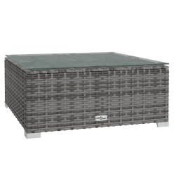 Salon de jardin 7 pcs avec coussins Résine tressée Gris