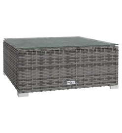 Salon de jardin 10 pcs avec coussins Gris Résine tressée