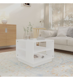 Table basse Blanc 55x55x43 cm Aggloméré