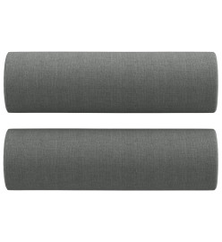 Canapé 2 places avec oreillers gris foncé 120 cm tissu