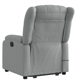 Fauteuil inclinable de massage électrique Gris clair Tissu