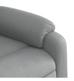 Fauteuil inclinable de massage électrique Gris clair Tissu