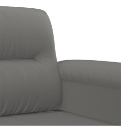 Ensemble de canapés 2 pcs coussins gris foncé tissu microfibre