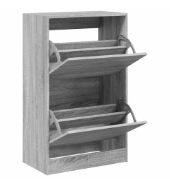 Armoire à chaussures sonoma gris 60x34x96,5cm bois d'ingénierie