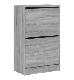 Armoire à chaussures sonoma gris 60x34x96,5cm bois d'ingénierie