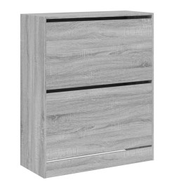 Armoire à chaussures sonoma gris 80x34x96,5cm bois d'ingénierie