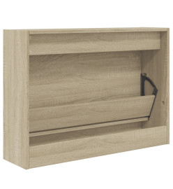 Armoire à chaussures chêne sonoma 80x21x57 cm bois d'ingénierie