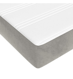 Matelas de lit à ressorts ensachés Gris clair 180x200x20 cm