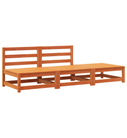 Canapé de jardin sans accoudoirs repose-pieds bois pin massif