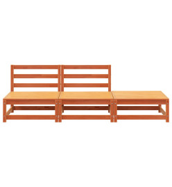 Canapé de jardin sans accoudoirs repose-pieds bois pin massif