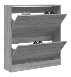 Armoire à chaussures sonoma gris 80x21x87,5cm bois d'ingénierie