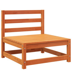 Canapé de jardin 2 places cire marron bois pin massif