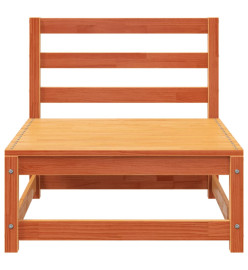 Canapé de jardin 2 places cire marron bois pin massif