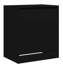 Armoire à chaussures noir 60x42x69 cm bois d'ingénierie