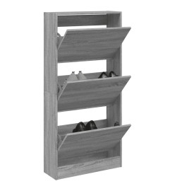 Armoire à chaussures sonoma gris 60x21x125,5 cm bois ingénierie