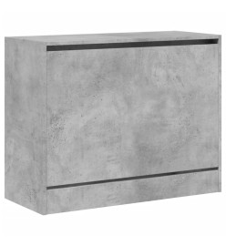 Armoire à chaussures gris béton 80x34x63 cm bois d'ingénierie