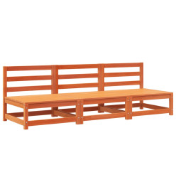 Canapés de jardin cire marron 2 pcs bois de pin massif