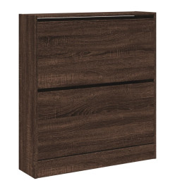 Armoire à chaussures chêne marron 80x21x87,5 cm bois ingénierie