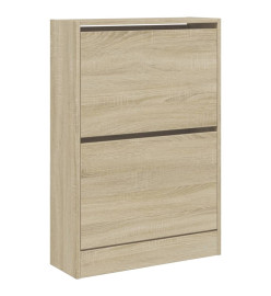 Armoire à chaussures chêne sonoma 60x21x87,5 cm bois ingénierie