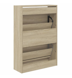 Armoire à chaussures chêne sonoma 60x21x87,5 cm bois ingénierie